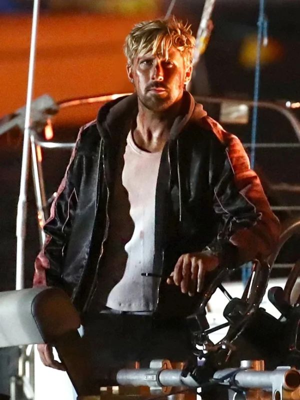 RYAN GOSLING THE FALL GUY BLACK LEATHER JACKET