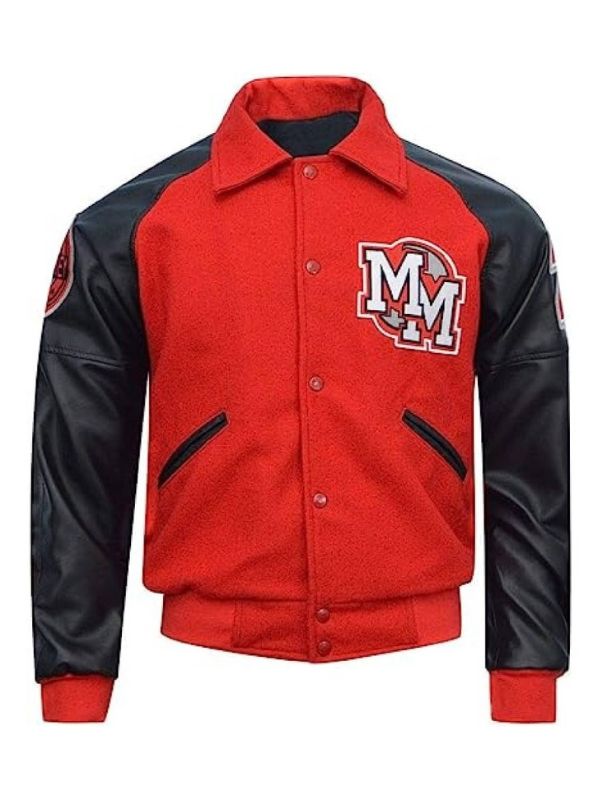 Michael Jackson Mickey Mouse Red Varsity Jacket