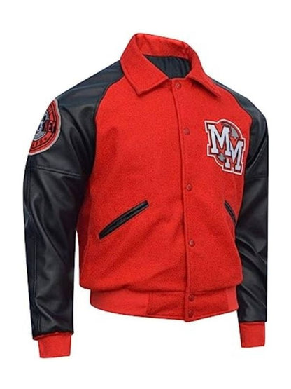 Michael Jackson Mickey Mouse Red Varsity Jacket