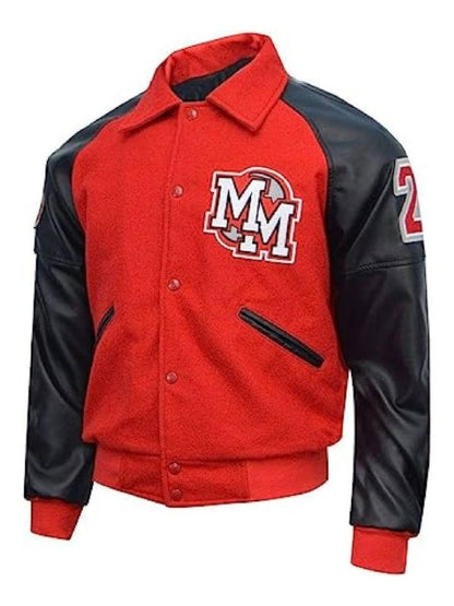 Michael Jackson Mickey Mouse Red Varsity Jacket