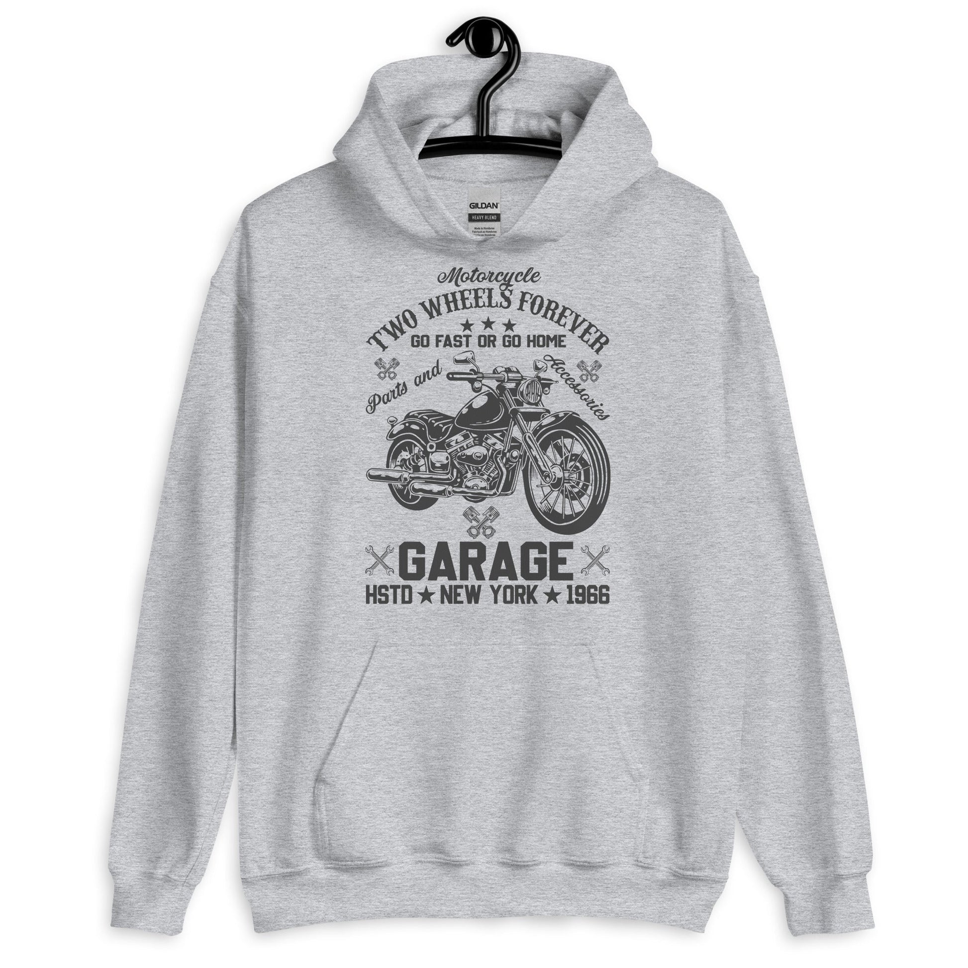 Motorcycle Adventure Unisex Hoodie for Garage Enthusiasts