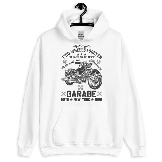 Motorcycle Adventure Unisex Hoodie for Garage Enthusiasts