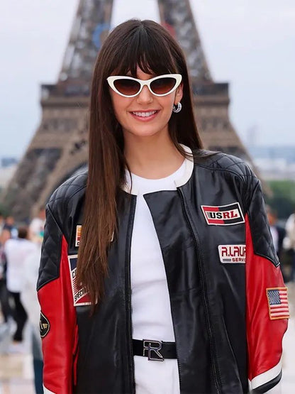 Nina Dobrev 2024 Paris Olympic Bomber Jacket