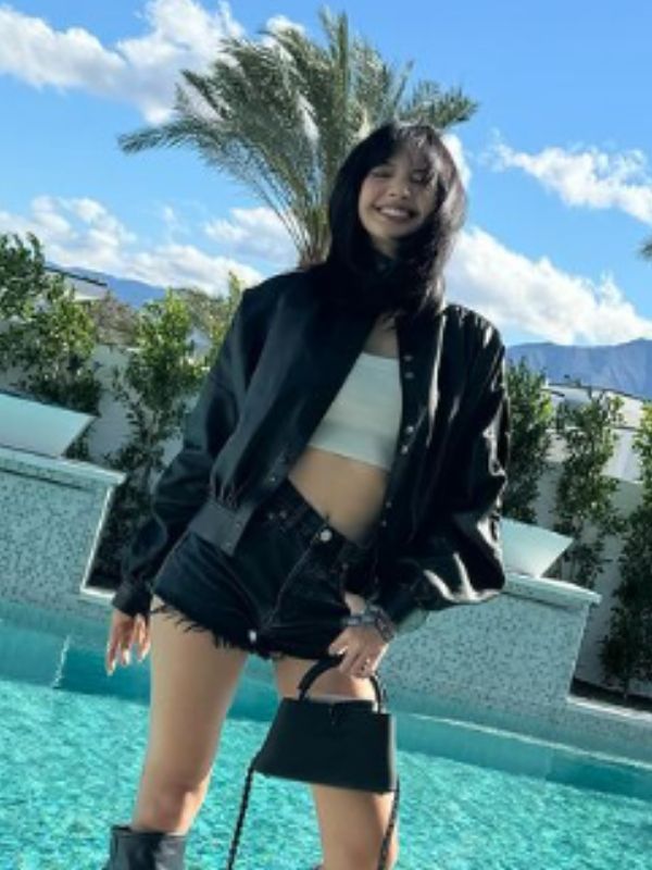 Lisa Rapper Oversized Black Leather Jacket