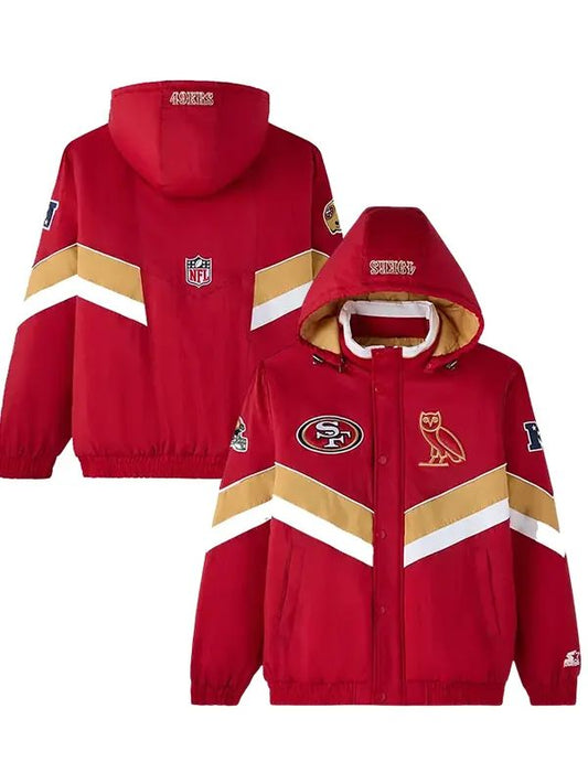 OVO San Francisco 49ers Starter Sideline Puffer Jacket