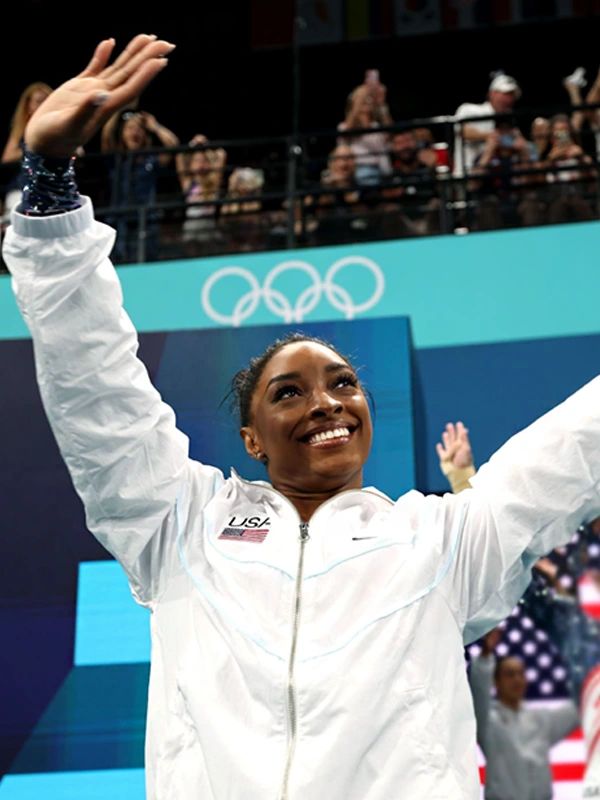 Simone Biles 2024 Olympics Team USA White Jacket