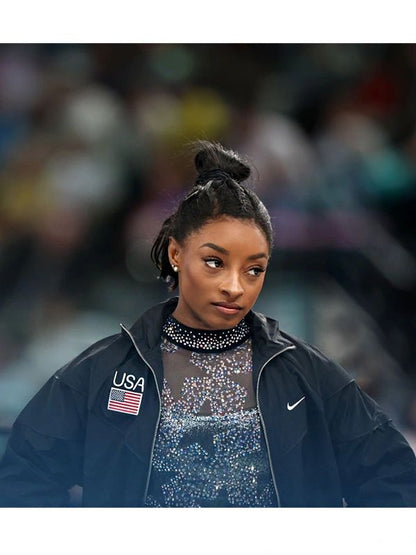 2024 Olympics Team USA Simone Biles Black Jacket