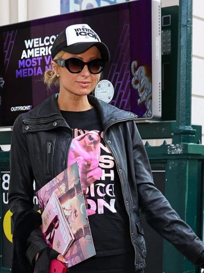 Paris Hilton Infinite Icon Leather Jacket