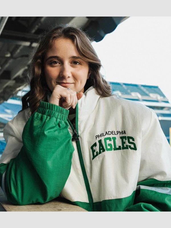 Philadelphia Eagles Green and White Starter Jacket