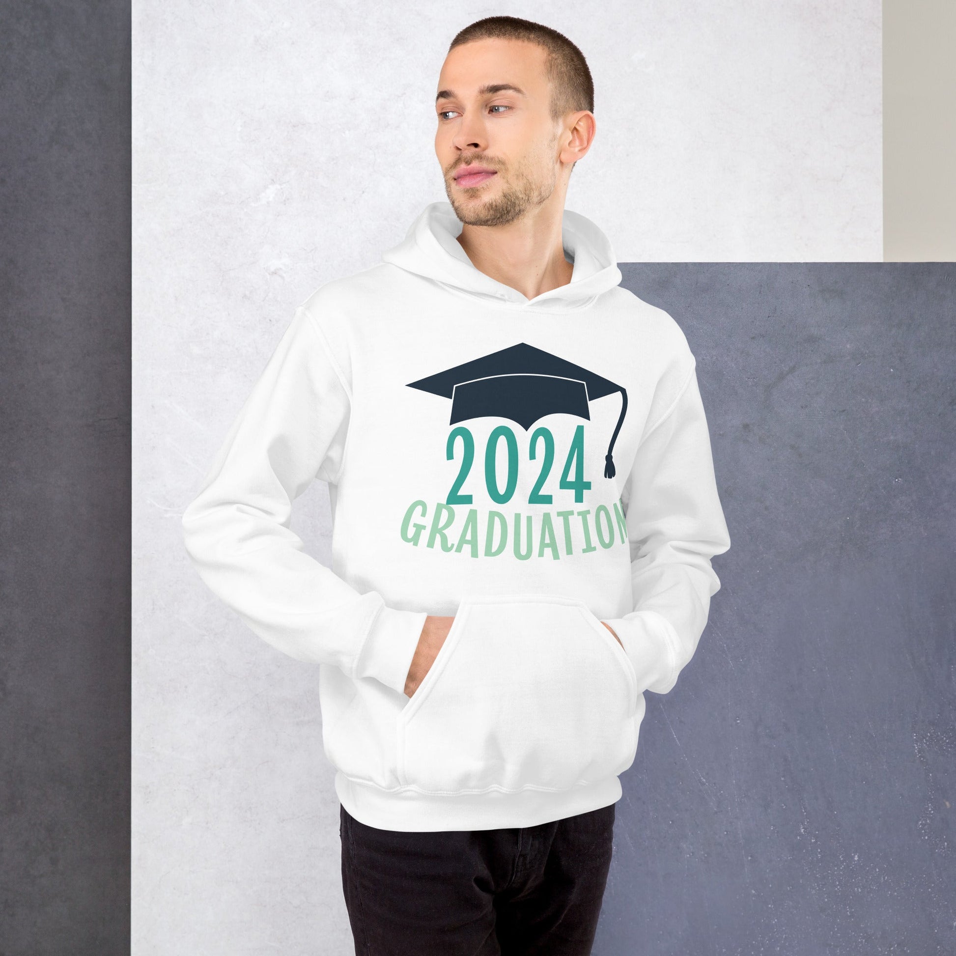 Pullover Hooded Casual Sweatshirt Graduation Hoodie 2024