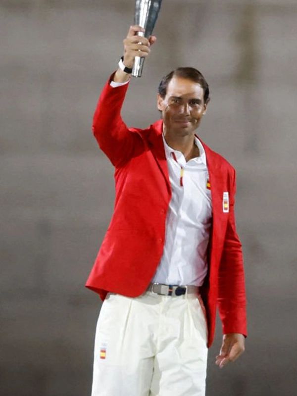 Rafael Nadal Paris 2024 Olympics Red Blazer