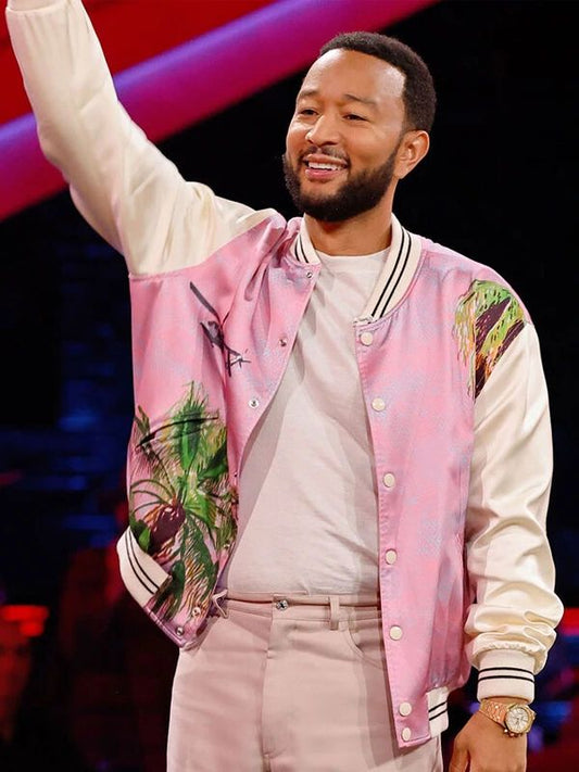 John Legennd The Voice S25 Pink Bomber Jacket