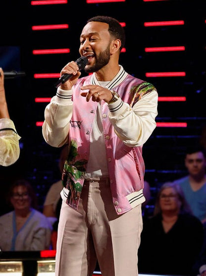 John Legennd The Voice S25 Pink Bomber Jacket