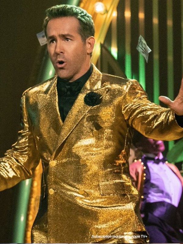 Ryan Reynolds Spirited Gold Suit