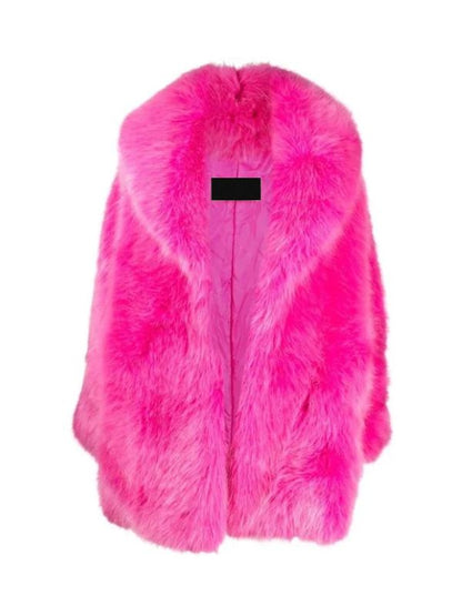 Sabrina Carpenter Pink Eco Fur Coat 