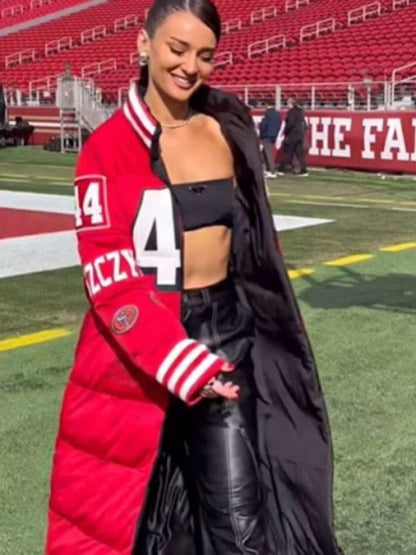 San Francisco 49ers Kristin Juszczyk Puffer Coat