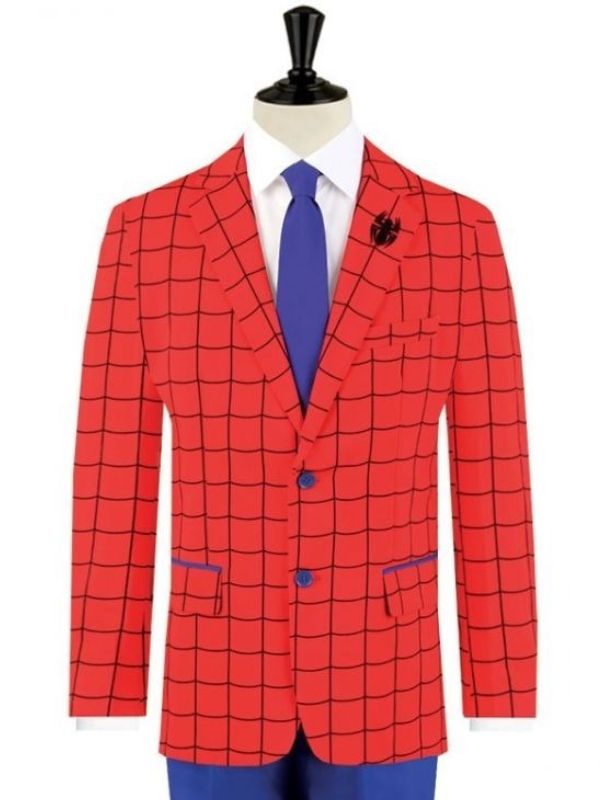 Spider Man Far From Home Red Tuxedo Blazer - Sale