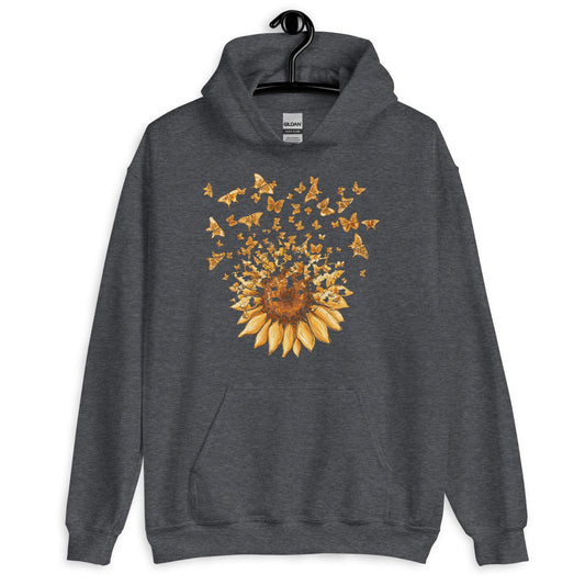 Sunflower Butterflies Unisex Pullover Hoodie