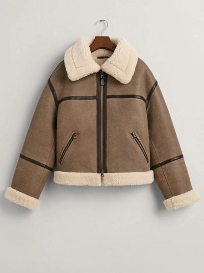 Taylor Swift Aviator Shearling Jacket