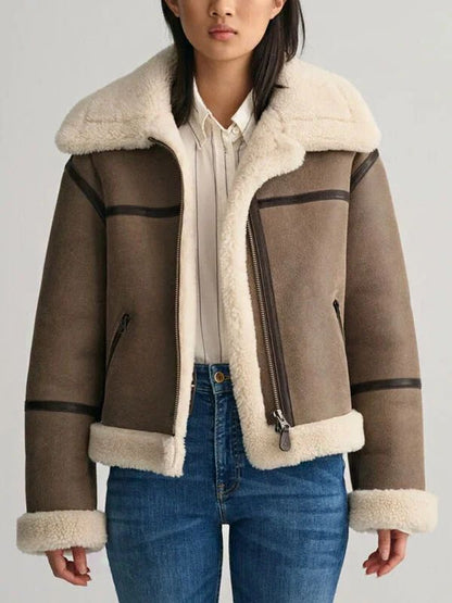 Taylor Swift Aviator Shearling Jacket