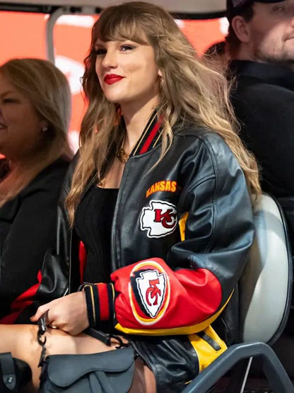 Taylor Swift Chiefs Leather Bomber Jacket