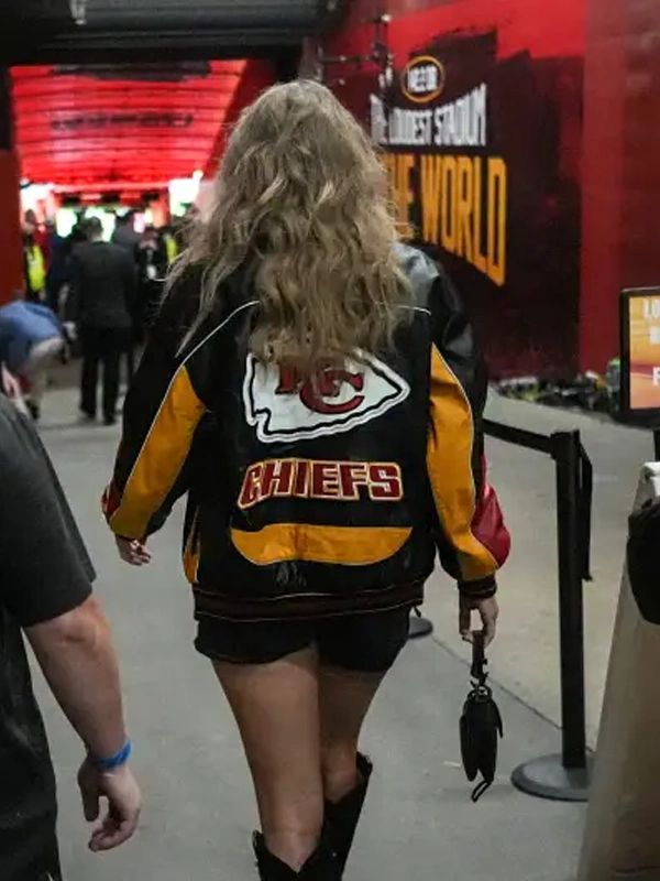 Taylor Swift Chiefs Leather Bomber Jacket