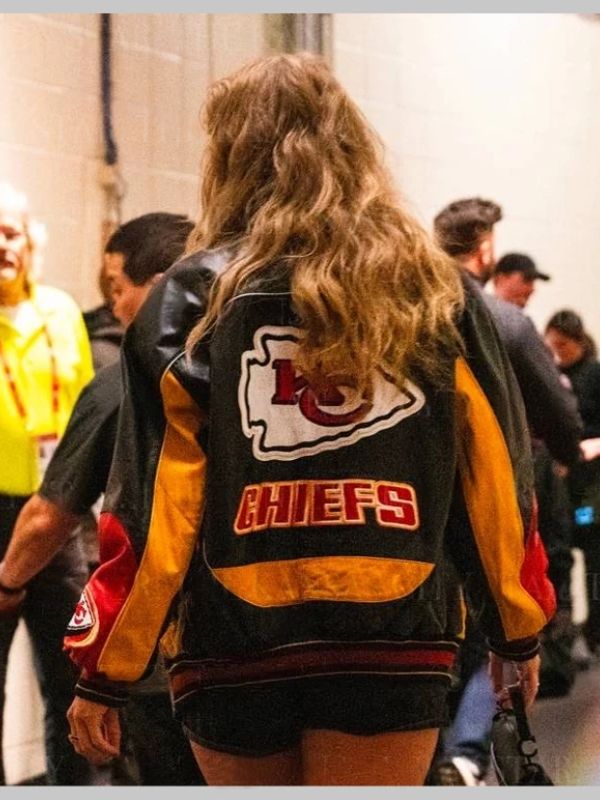 Taylor Swift Chiefs Leather Bomber Jacket