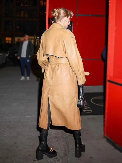 Taylor Swift Leather Trench Coat