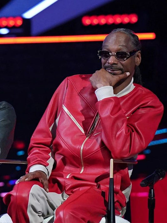 The Voice S26 Snoop Dogg Red Leather Tracksuit