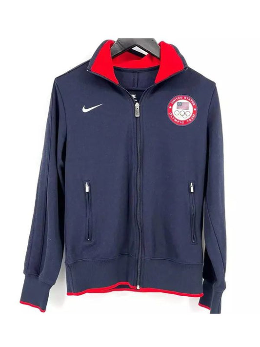 USA Olympic Team Embroidered Print Patch Jacket