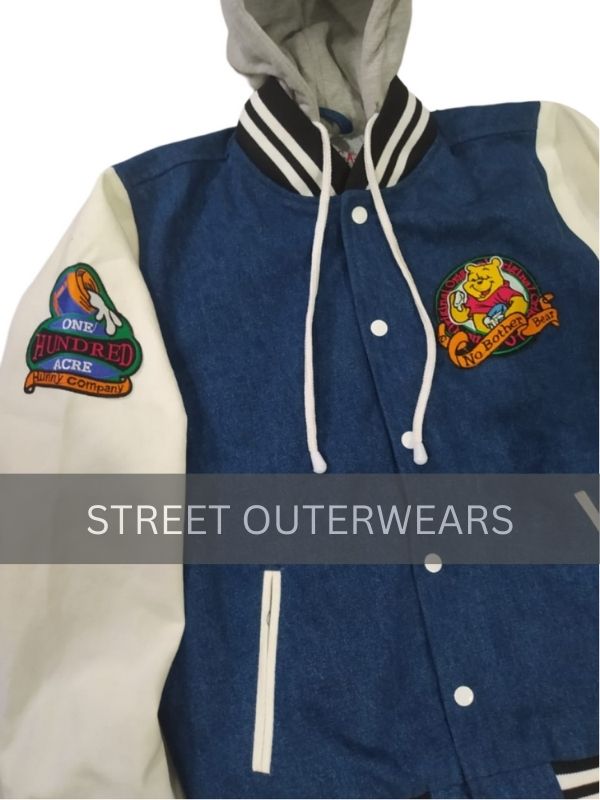 Pooh and friends hundred acre wood varsity fashion jacket