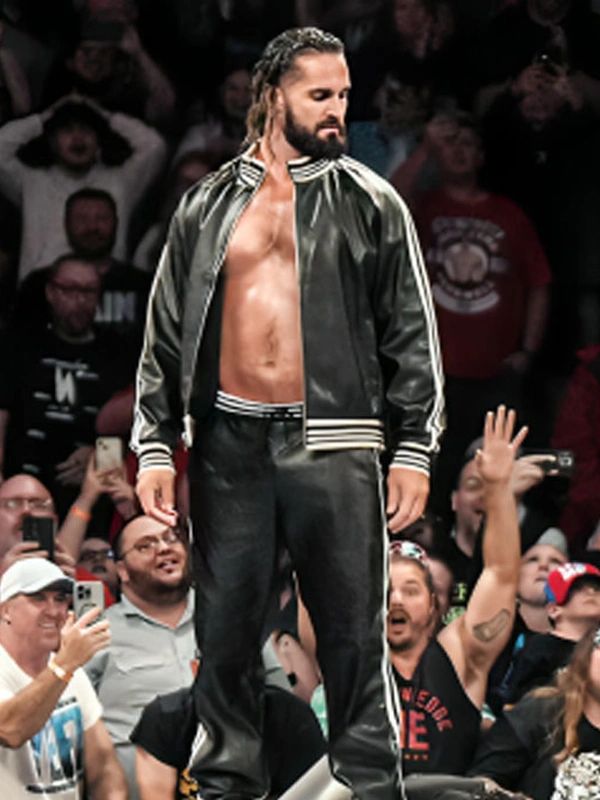 WWE Monday Night Raw 2024 Seth Rollins Leather Jacket