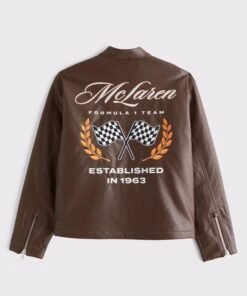 Alternative view of Abercrombie McLaren Leather Racer Jacket