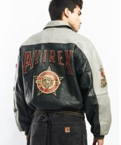 Asap Rocky Praise the Lord Avirex Leather Varsity Jacket