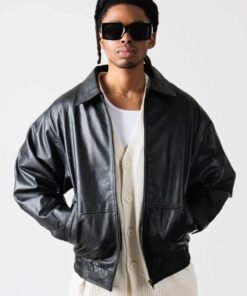 Mens 90â€™s Oversized Black Jacket