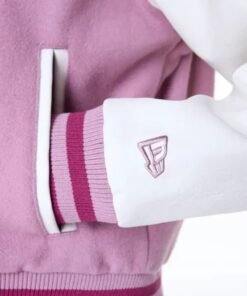 New Era LA Dodgers Floral Pink Varsity Jacket