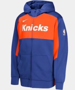 Alternative view of New York Knicks Authentic On-Court Showtime Performance Full-Zip Hoodie
