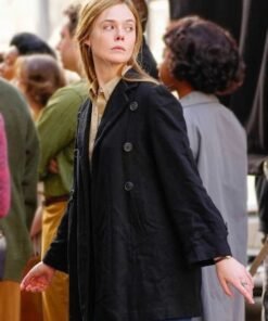 A Complete Unknown Elle Fanning Black Coat A Complete Unknown Elle Fanning Black Coat