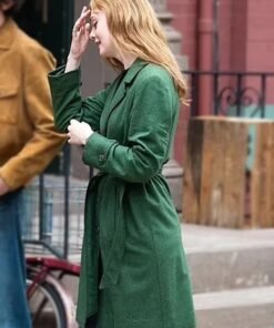 A Complete Unknown Elle Fanning Green Coat