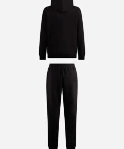 Ac Milan Fully-Zippered Hooded Black Jacket