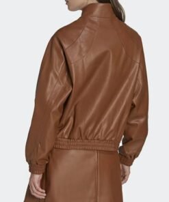 Adicolor Trefoil Brown Faux Leather Jacket Adicolor Trefoil Brown Faux Leather Jacket