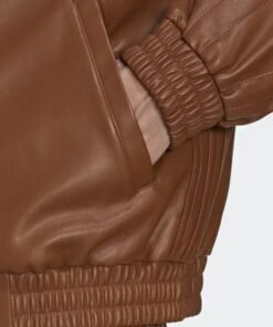 Adicolor Trefoil Brown Faux Leather Jacket Adicolor Trefoil Brown Faux Leather Jacket