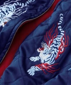Azuki Twin Tigers Jacket Azuki Twin Tigers Blue Bomber Jacket