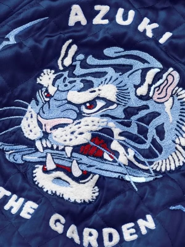 Azuki Twin Tigers Jacket Azuki Twin Tigers Quilted Blue Jacket