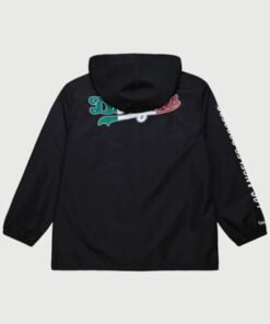 Alternative view of Black Dodgers Coaches Hooded Windbreaker Jacket