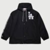 Black Dodgers Coaches Hooded Windbreaker Jacket