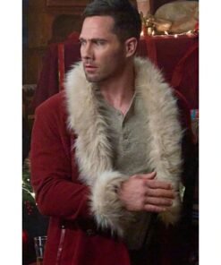 Catch Me If You Claus 2023 Luke Macfarlane Red Santa Coat Catch Me If You Claus 2023 Luke Macfarlane Red Santa Coat