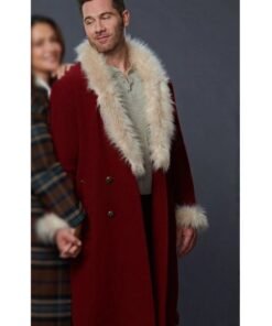Catch Me If You Claus 2023 Luke Macfarlane Red Santa Coat