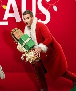 Catch Me If You Claus 2023 Luke Macfarlane Red Santa Coat Catch Me If You Claus 2023 Luke Macfarlane Red Santa Coat