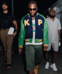 Alternative view of Burna Boy KP Letterman Varsity Jacket